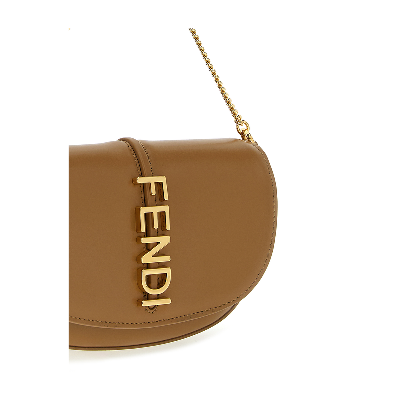 Wallet on Chain Leather Brown - Image 3