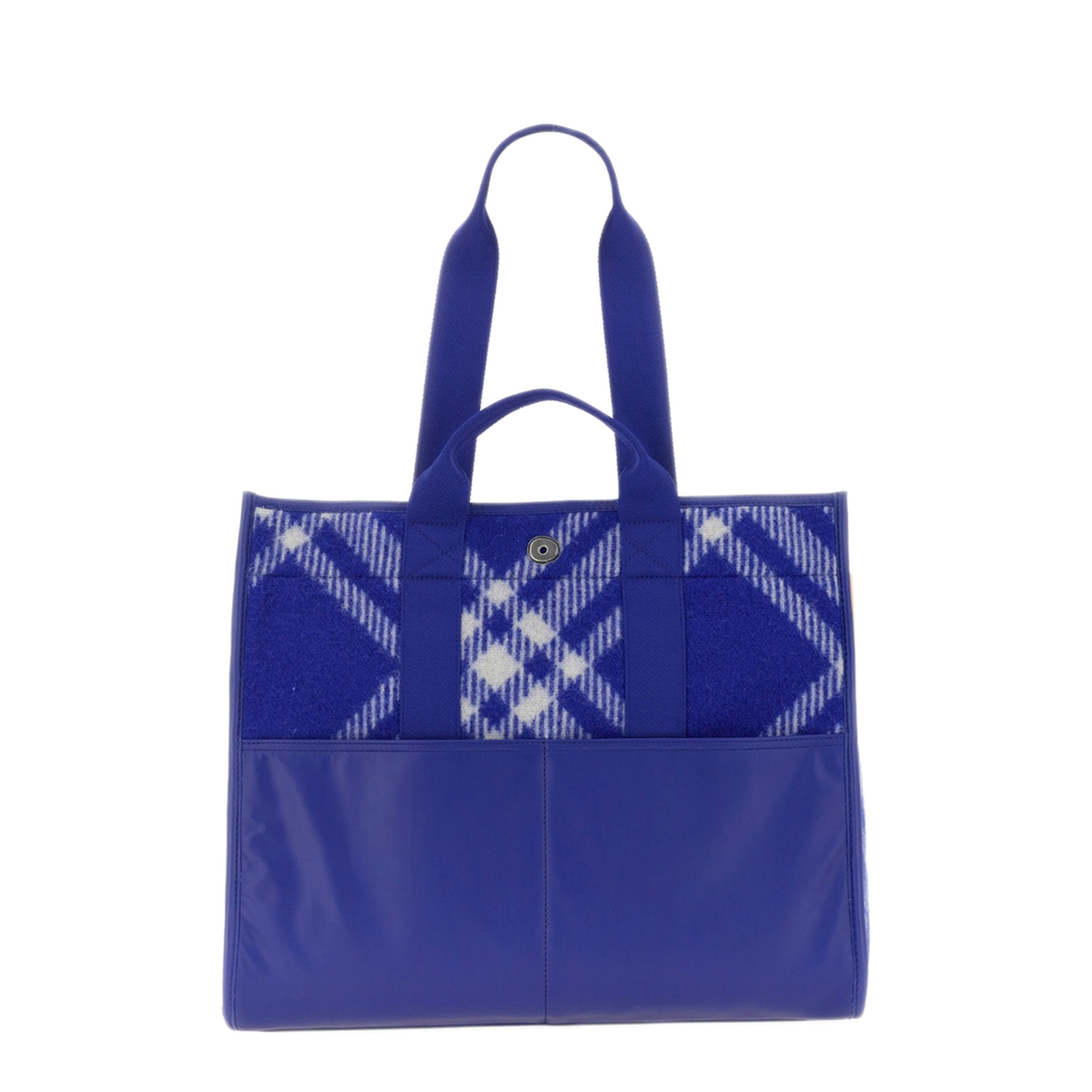 Virgin Wool Shopper Bag - Blue - Image 3