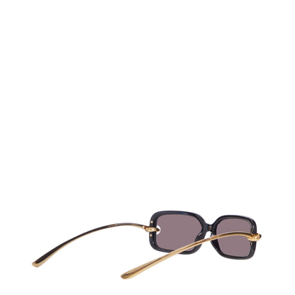 Knot Rectangular Sunglasses in Black/Grey - Image 3