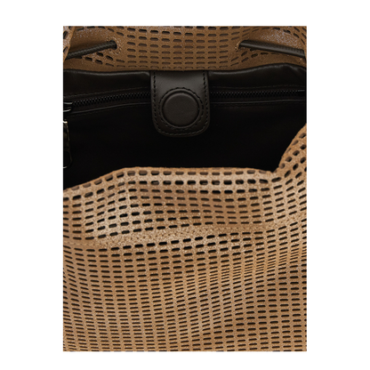 Mellow Small Calf Leather Bucket Bag - Brown - Image 4