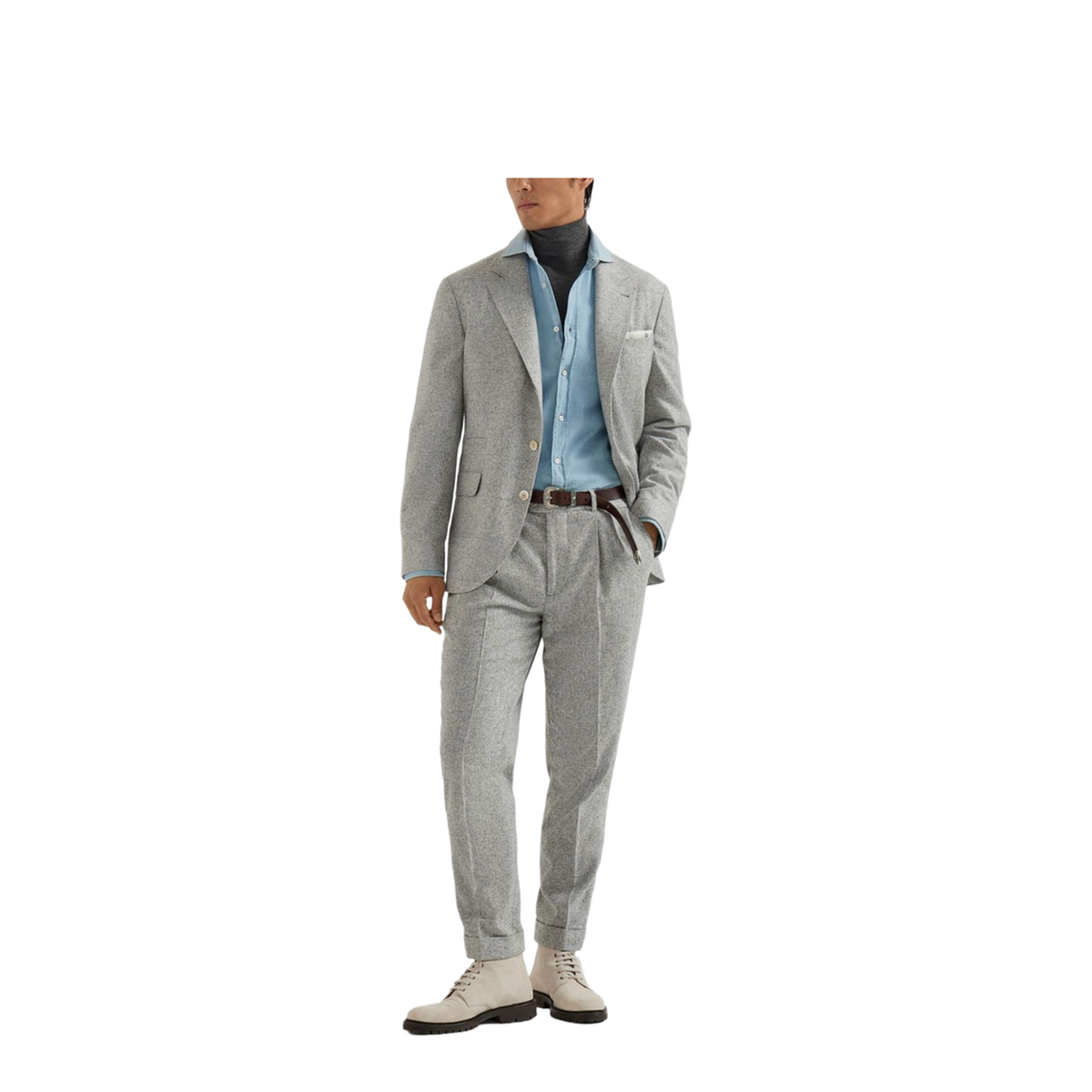 Lightweight Turtleneck Cashmere and Silk Sweater - Image 1