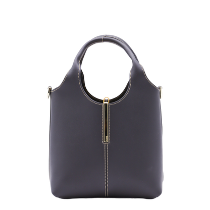 Shopping Bag Mini Calfskin Tote - Black - Image 1