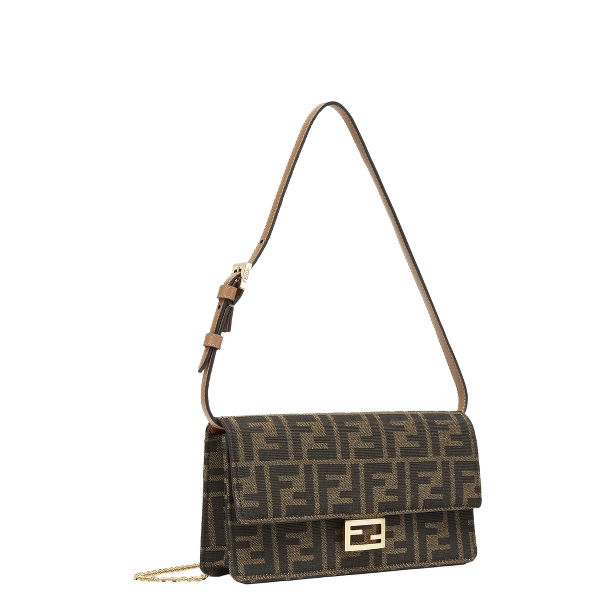 Baguette FF Jacquard Chain Wallet - Brown - Image 5