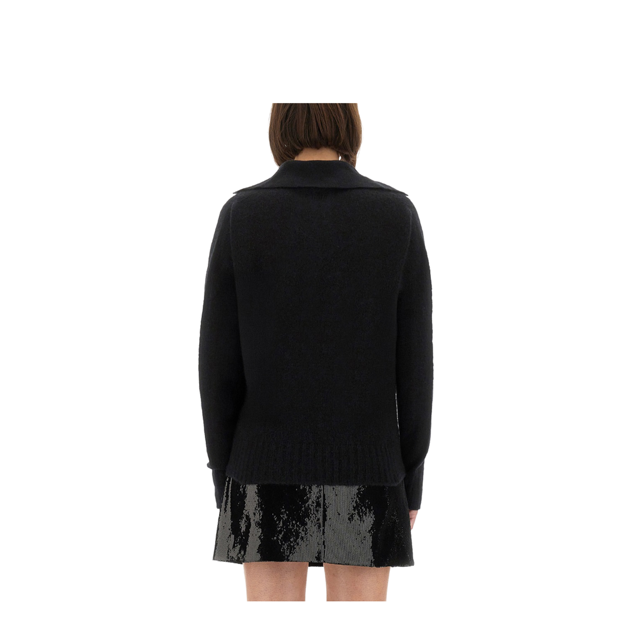 Cashmere and Silk Long Sleeve Polo Shirt - Image 3