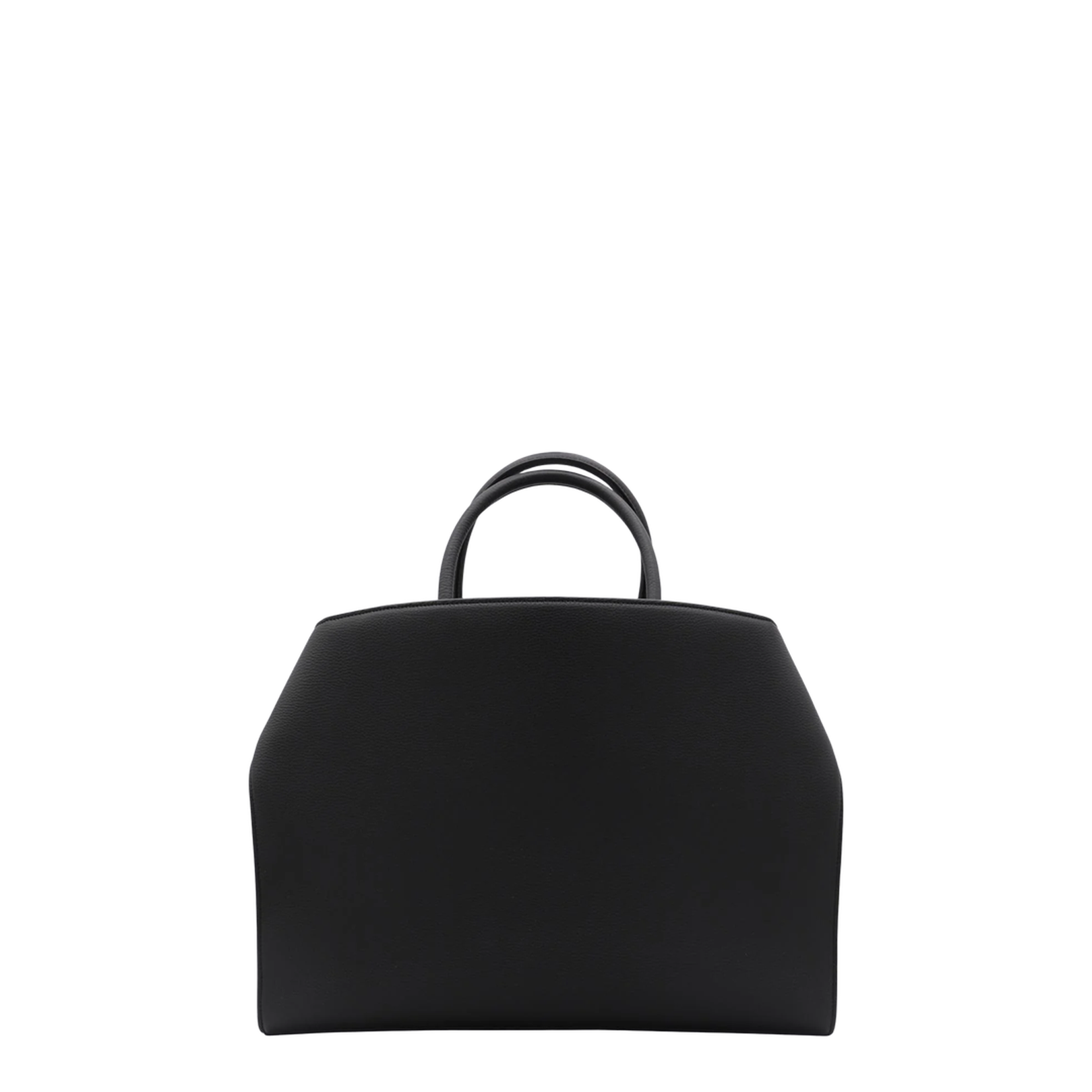Black Leather Top Handle Bag - Image 2
