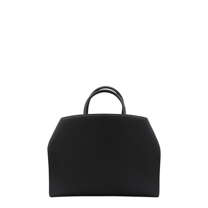 Black Leather Top Handle Bag - Image 2