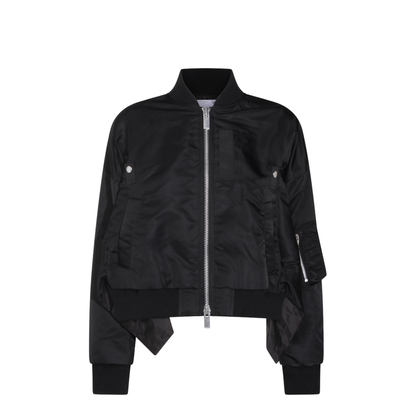 Cropped Bomber Jacket - Image 1