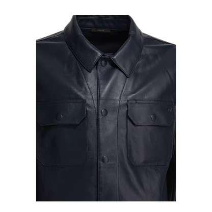 Leather Overshirt Jacket - Image 3