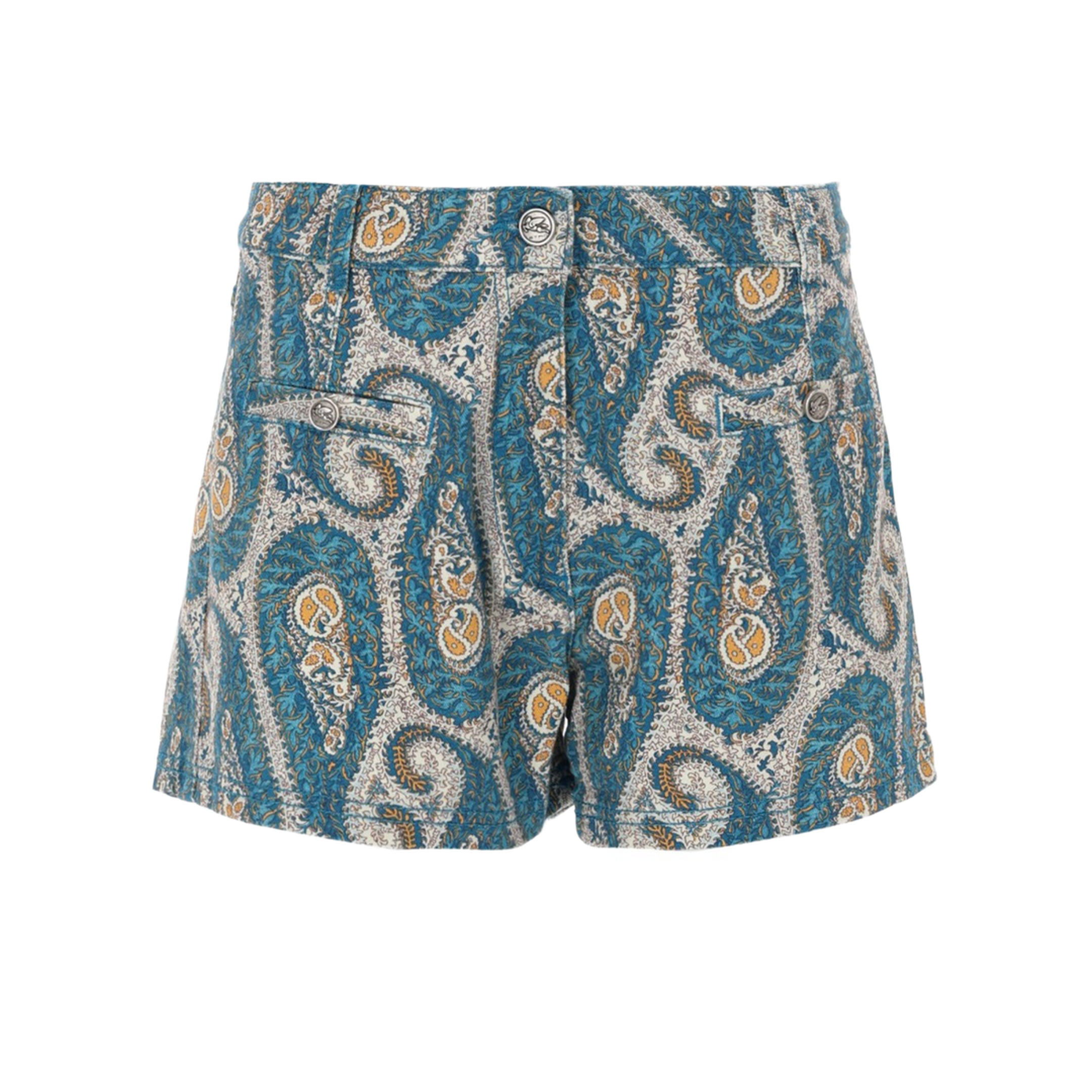 Printed Denim Shorts - Image 1