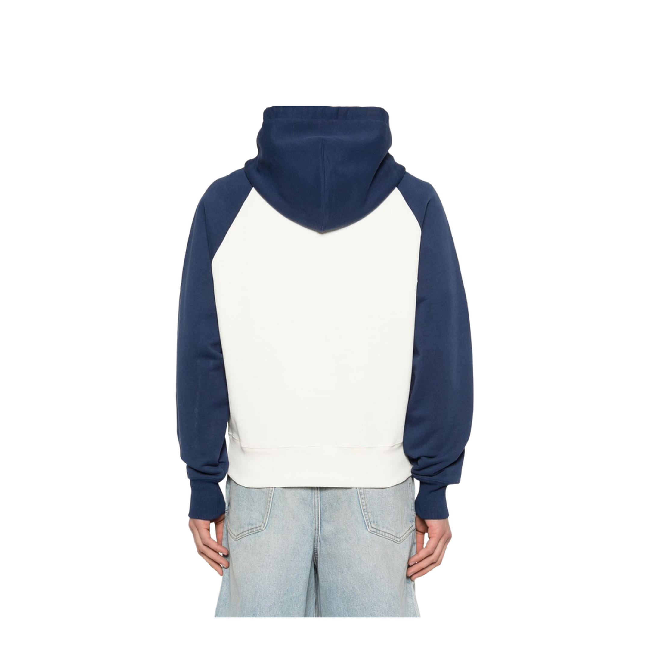 Hoodie in Cream/Blue - Image 3