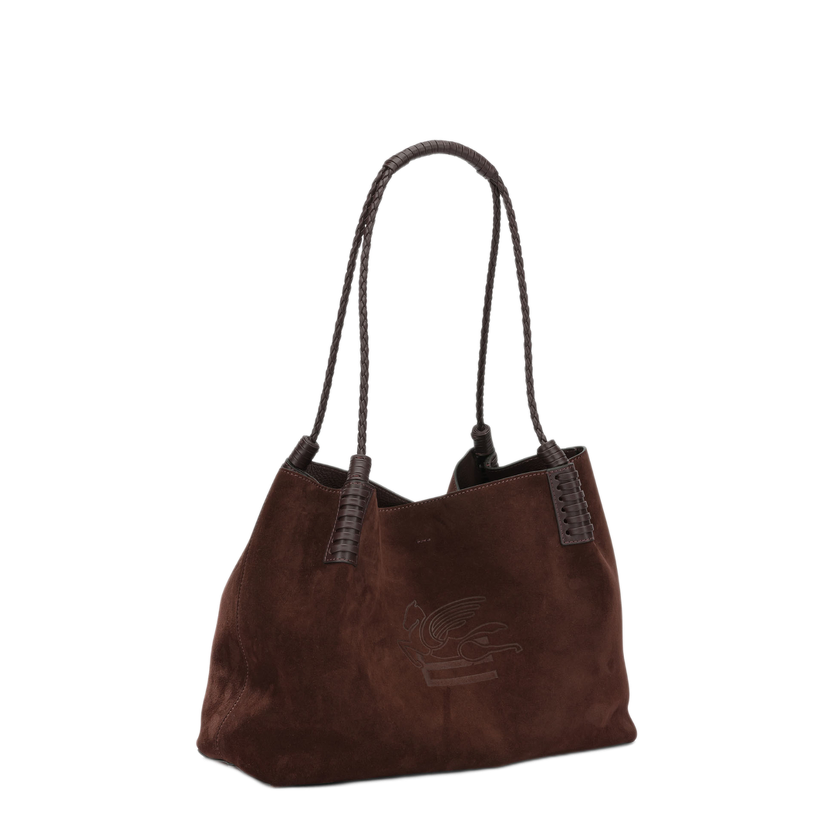 Libra Small Suede Shoulder Bags - Brown - Image 2