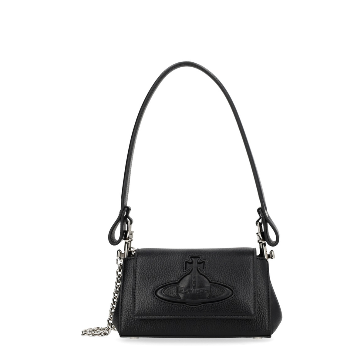 Hazel Small PU Shoulder Bag - Black - Image 1