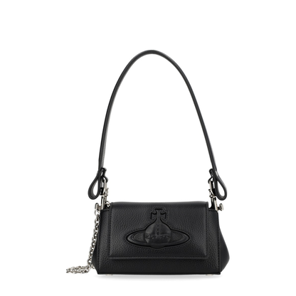 Hazel Small PU Shoulder Bag - Black - Image 1