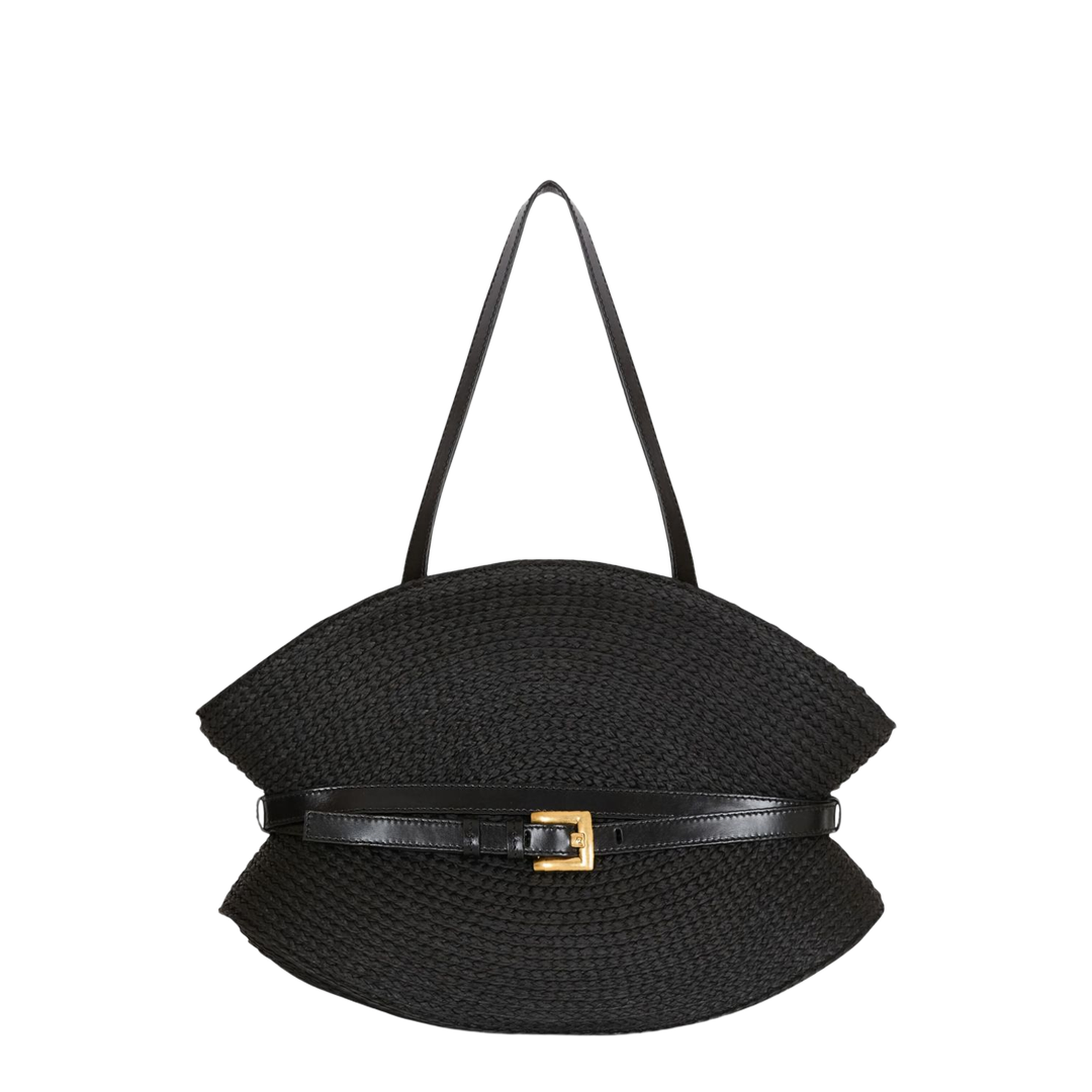 Shuffle Medium Calfskin Leather Shoulder Bag - Black - Image 1