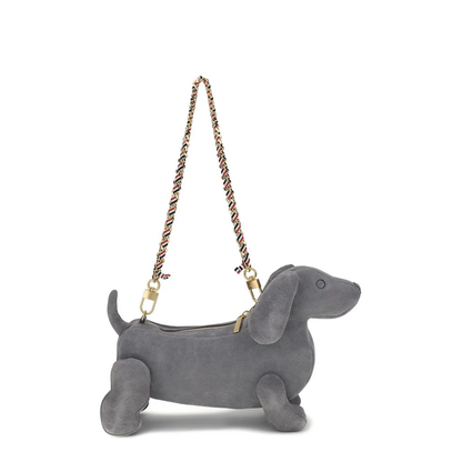 Hector Suede Shoulder Bag Grey - Image 1