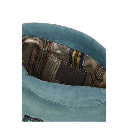 Small Suede Kalispera Bag with Beads and Fringes - Image 2