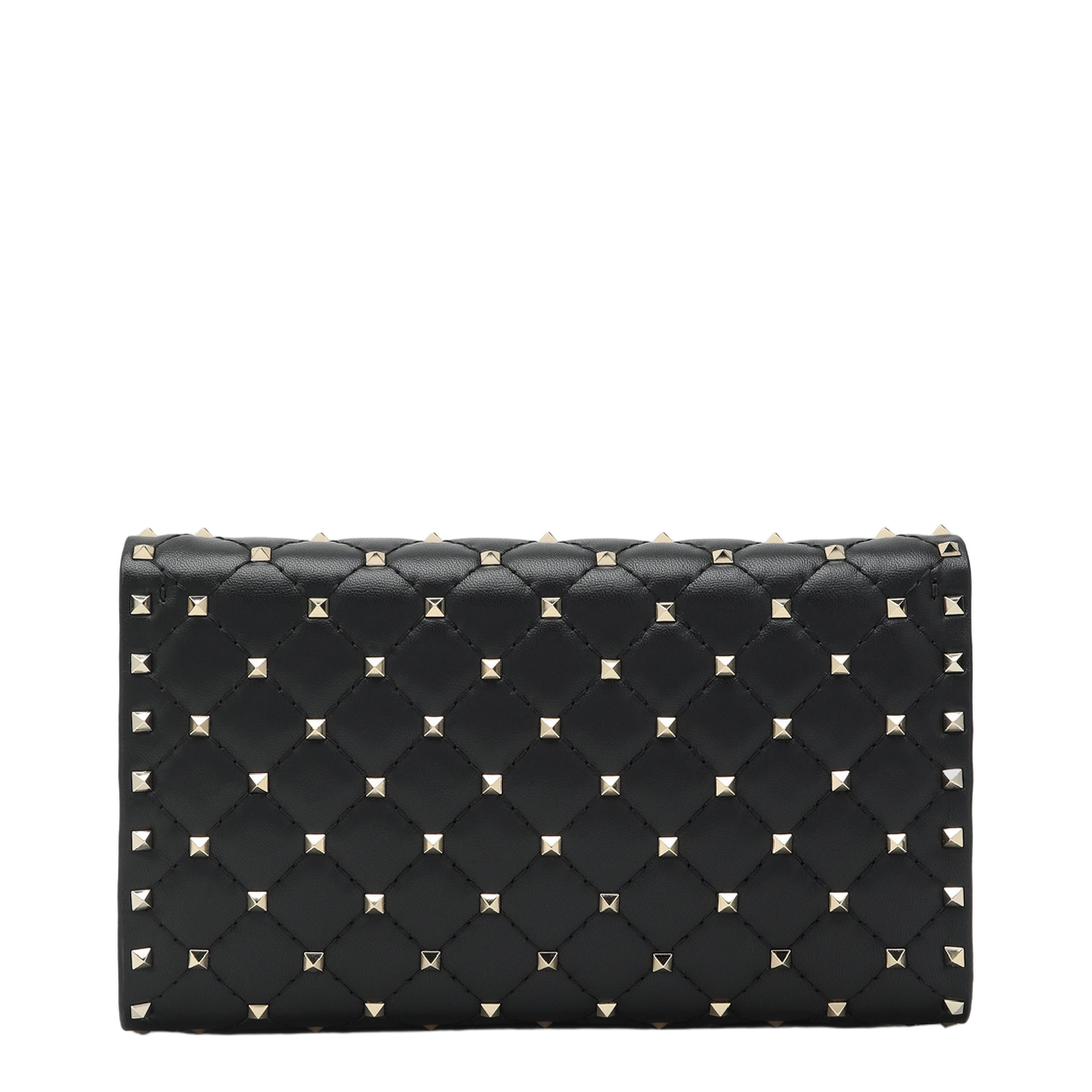 Rockstud Spike Nappa Leather Crossbody Clutch - Nero - Image 2