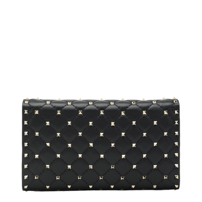 Rockstud Spike Nappa Leather Crossbody Clutch - Nero - Image 2