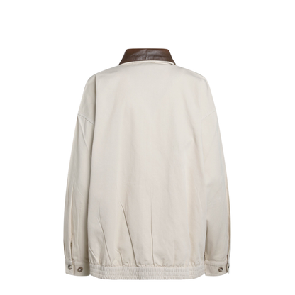 Garment-Dyed Old Gabardine Blouson With Embroidery - Image 2