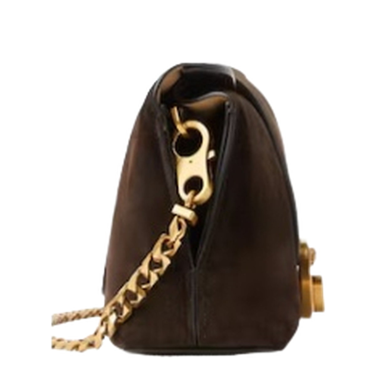 Vivian Small Suede Leather Clutch - Brown - Image 2