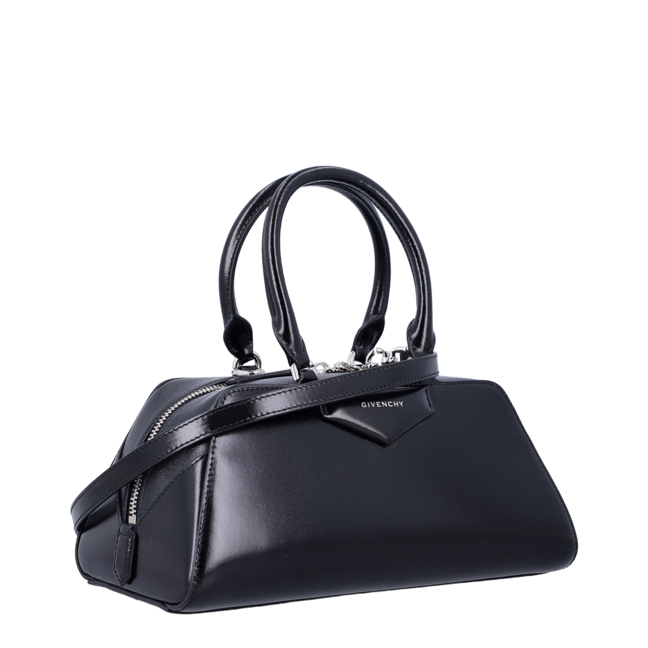 Small Antigona East-West Bag in Box Leather - Image 2