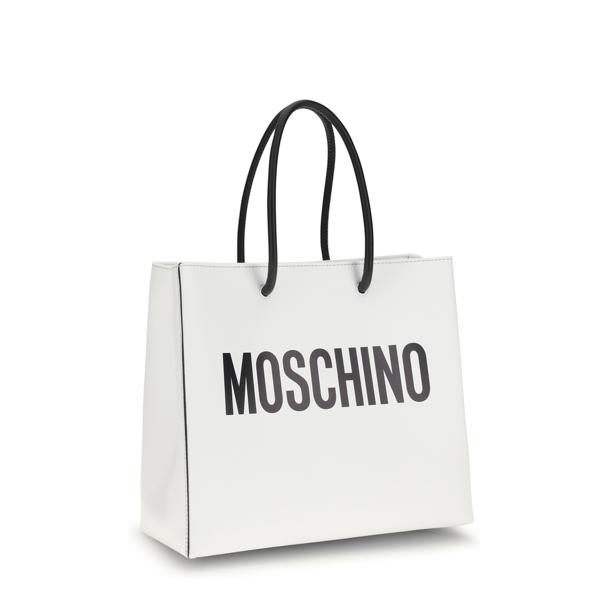Logo-print Calf Leather Tote - White - Image 2