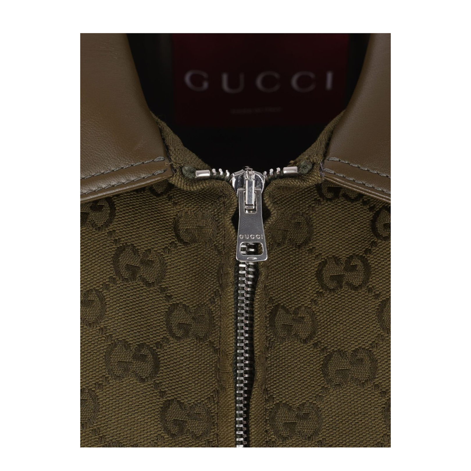 GG Canvas Jacket in Forest Green - Image 4