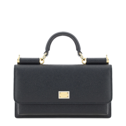 Micro Sicily UNI Calf Leather Clutch - Black - Image 1