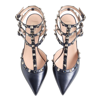Rockstud 65 Pumps in Laminated Nappa Leather with Cabochon - Image 7