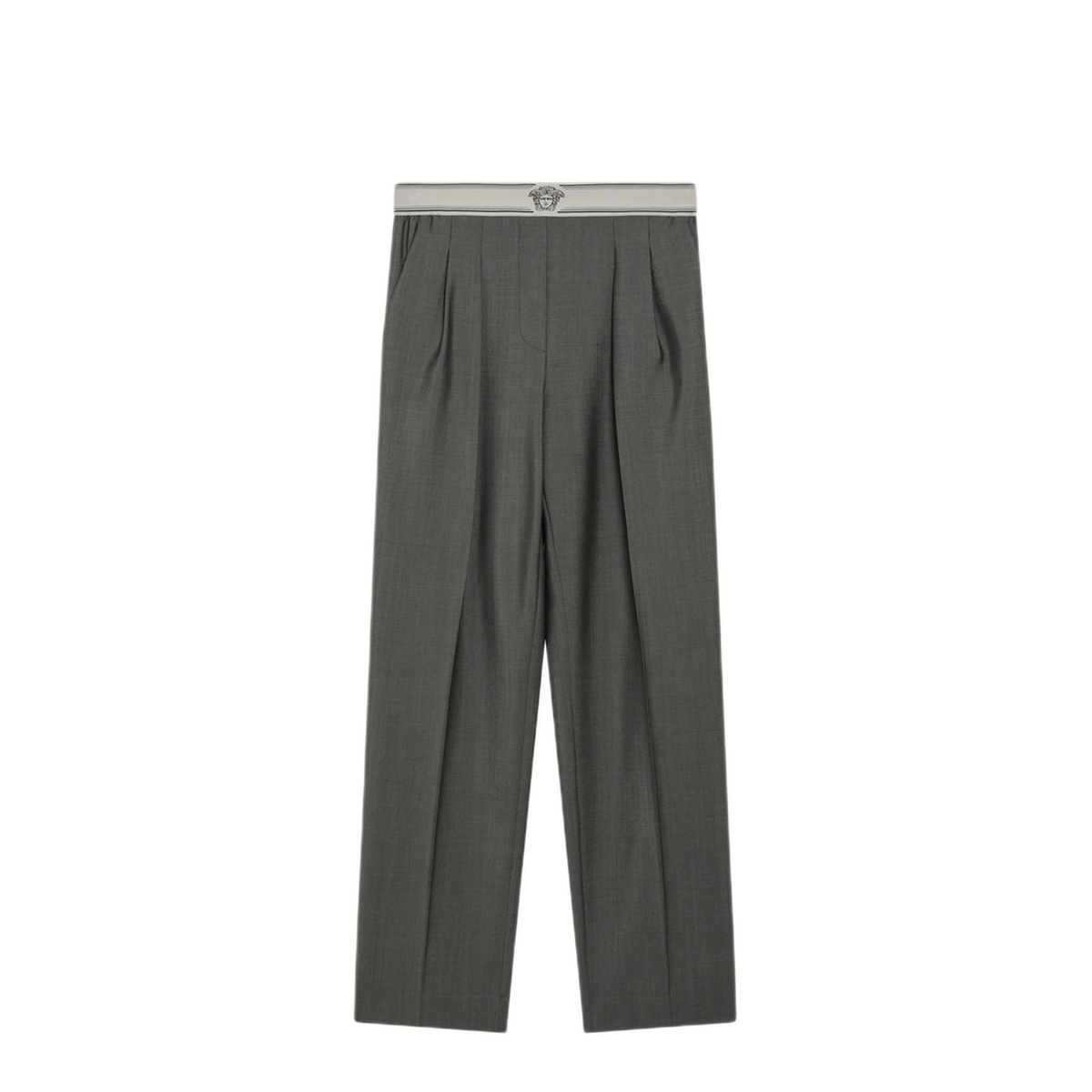 Cold Grey Mohair Wool Trousers - Image 1
