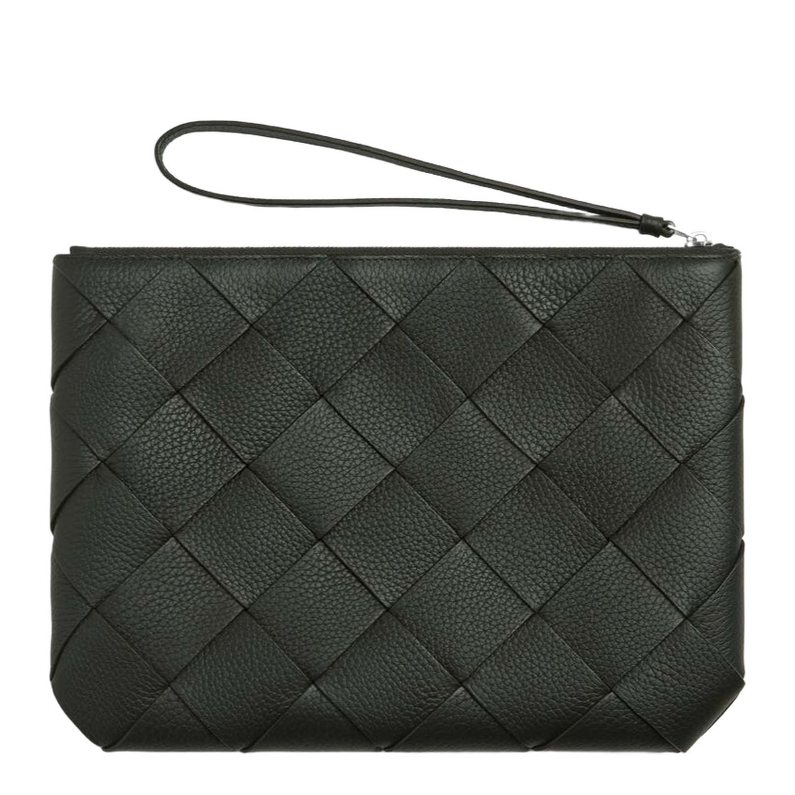 Diago Large Leather Pouch - Dark green - Image 2