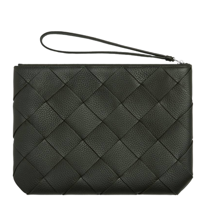 Diago Large Leather Pouch - Dark green - Image 2