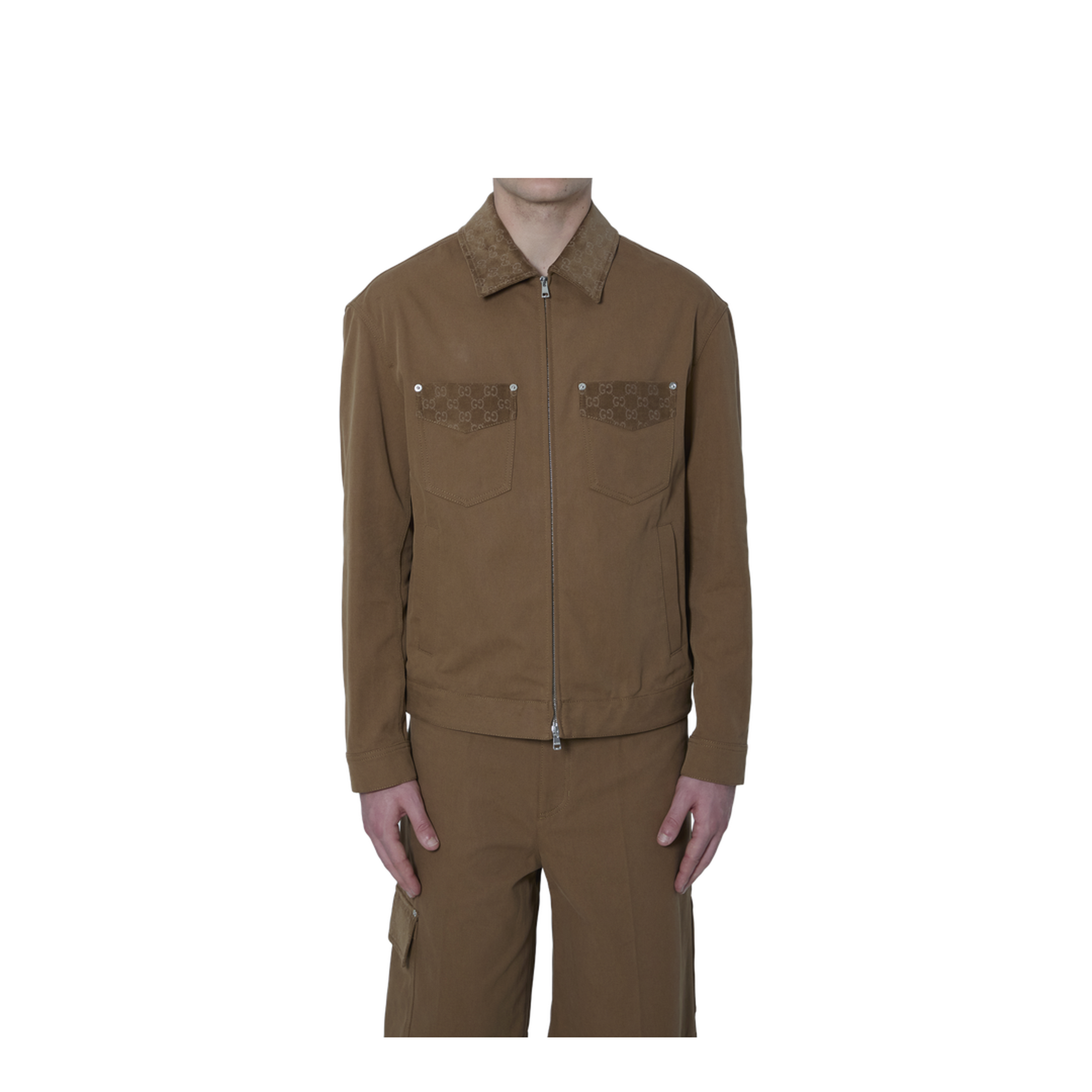 Jacket with Zipper and Collar - Image 1