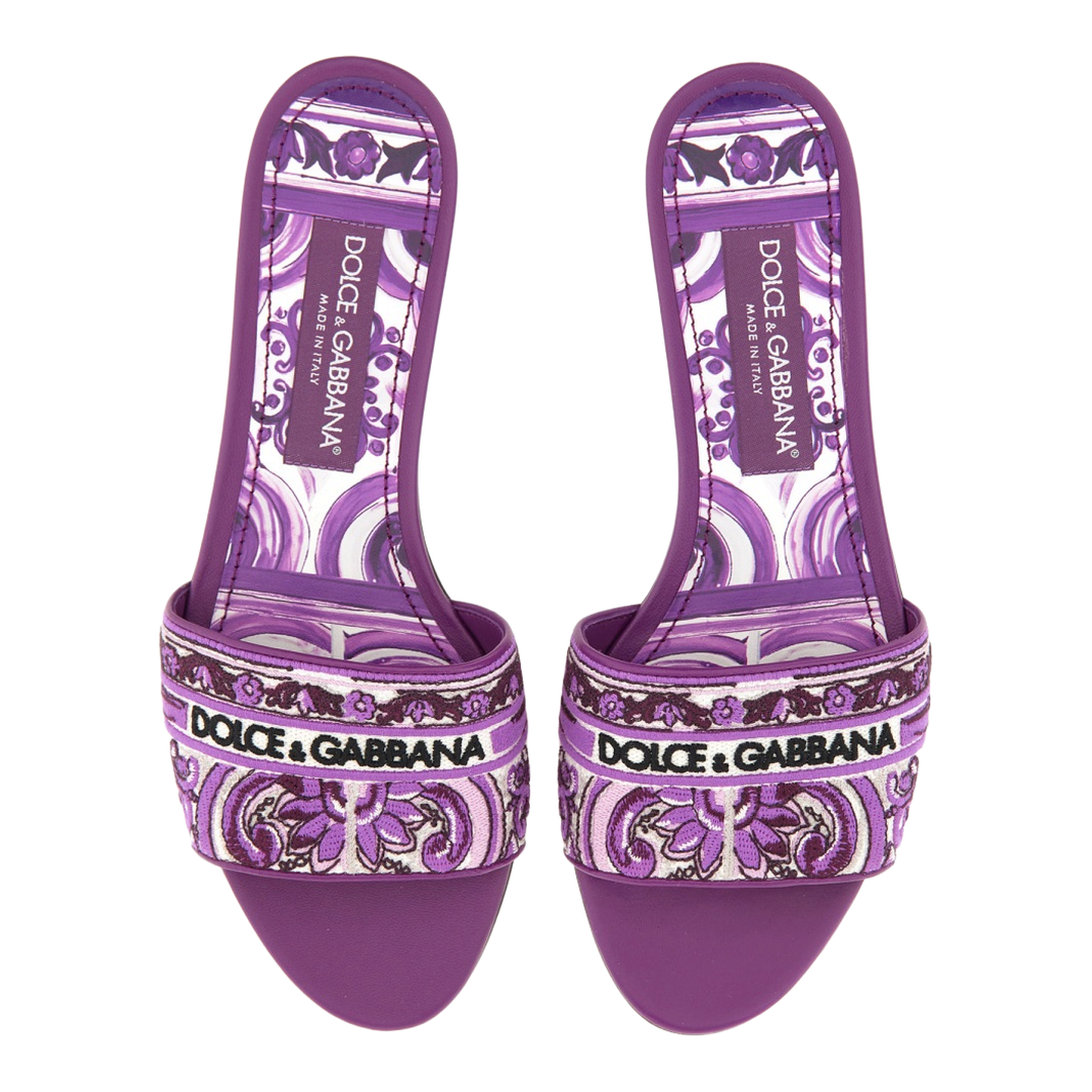 Embroidered Slides in Multicolor - Image 6