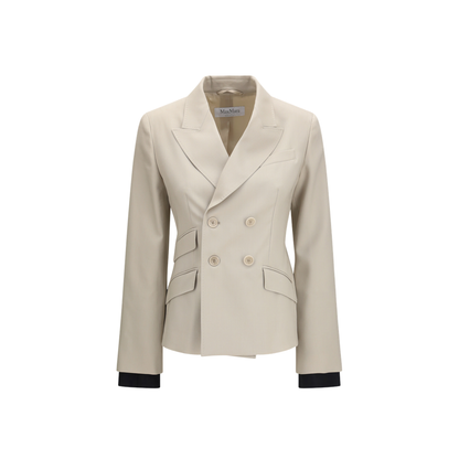 Placido Double-Breasted Blazer in Wool Mohair and Silk - Image 1