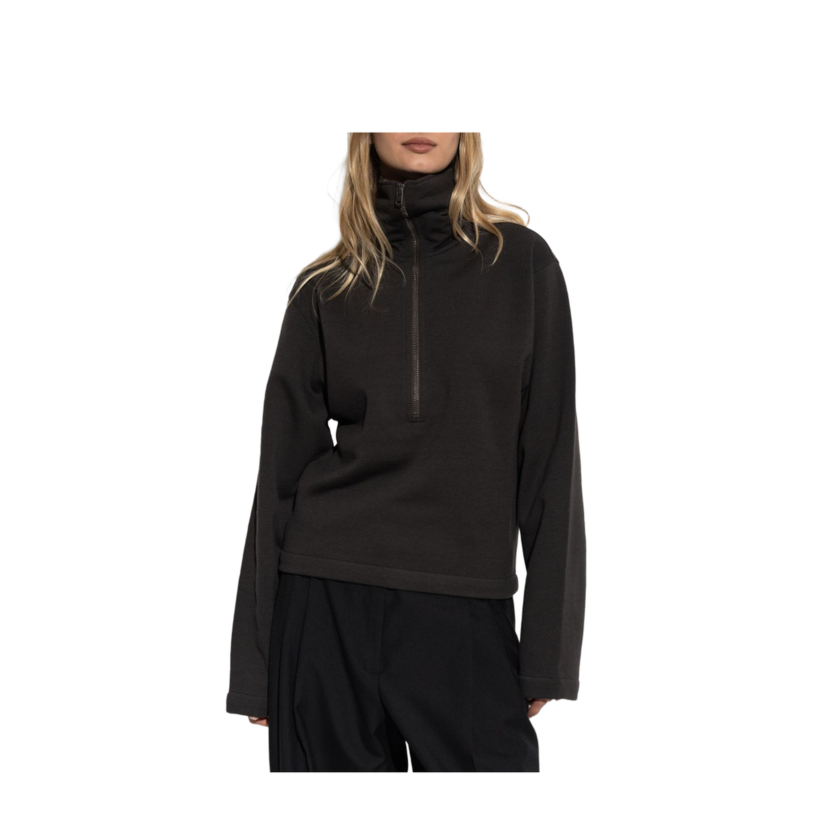 Cotton Blend Half-Zip Sweater - Image 3