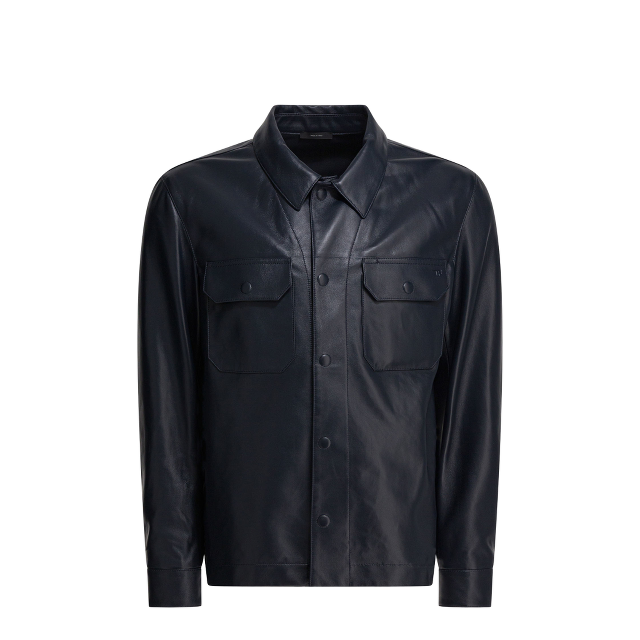 Leather Overshirt Jacket - Image 1
