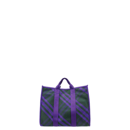 Canvas Shoulder Bag Check Motif - Image 3