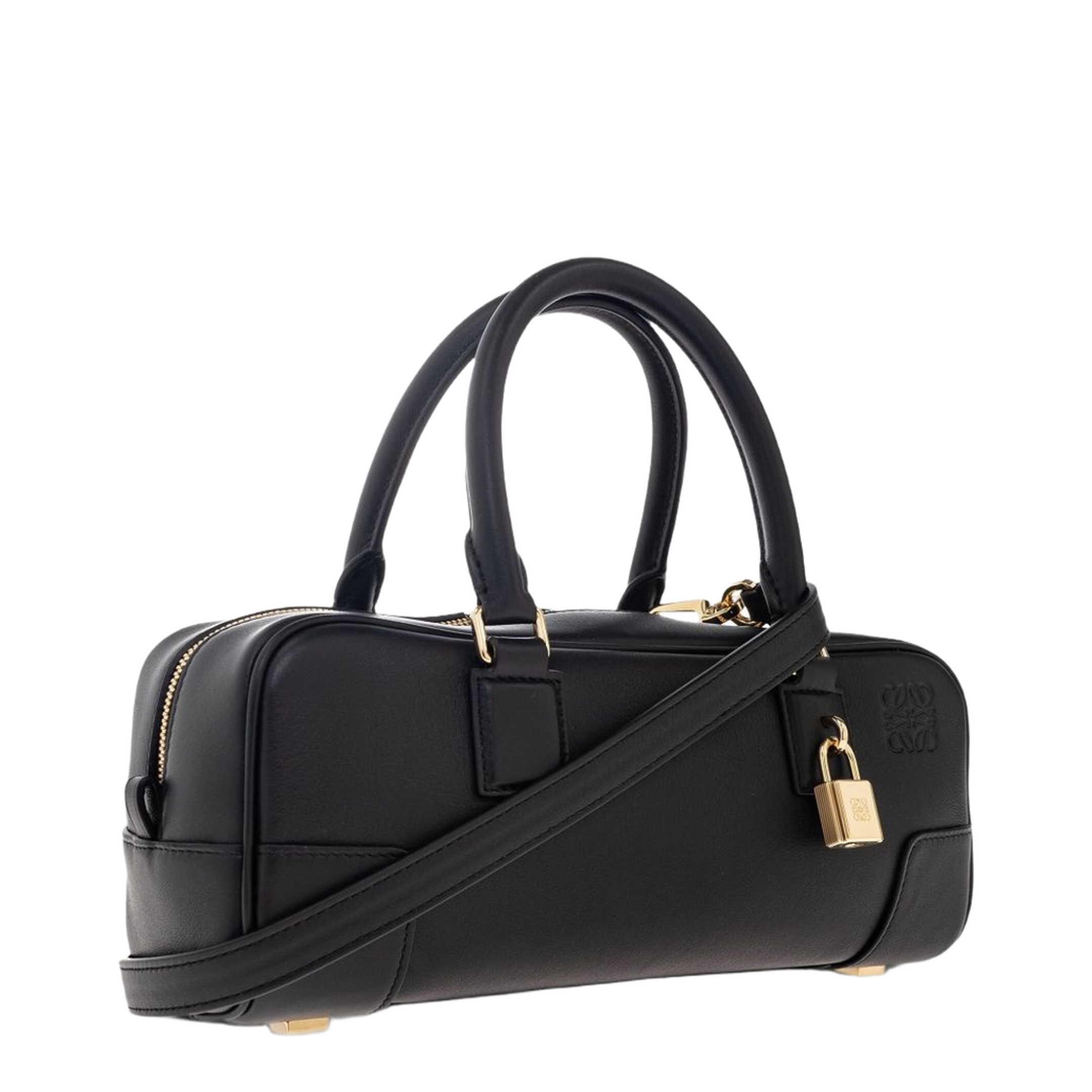 Amazona Cropped Calfskin Handbag - Black - Image 3