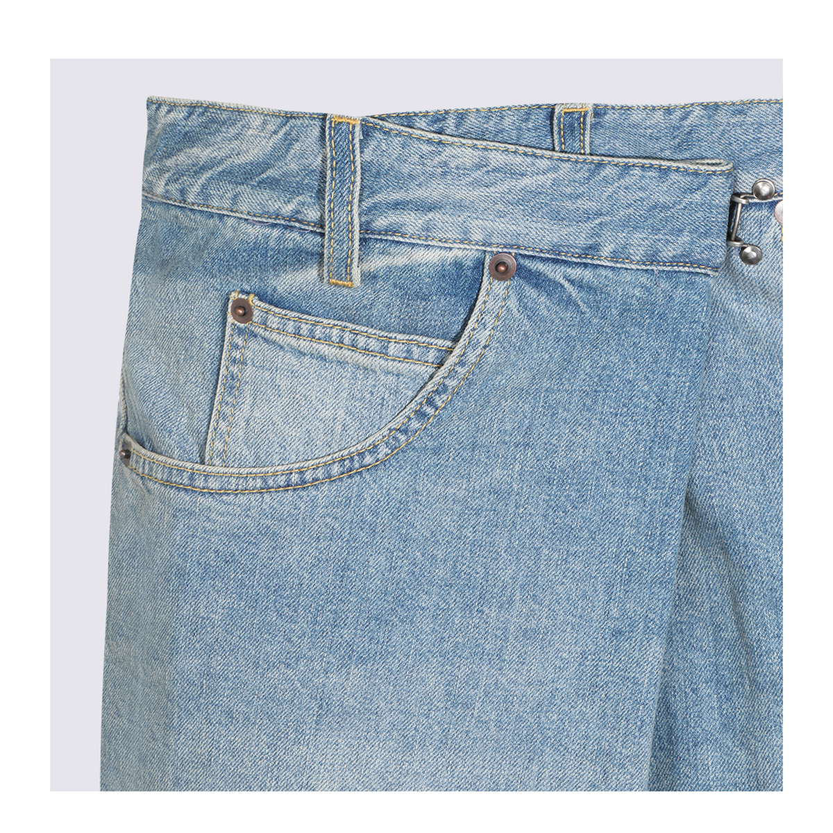 Light Blue Cotton Jeans - Image 6