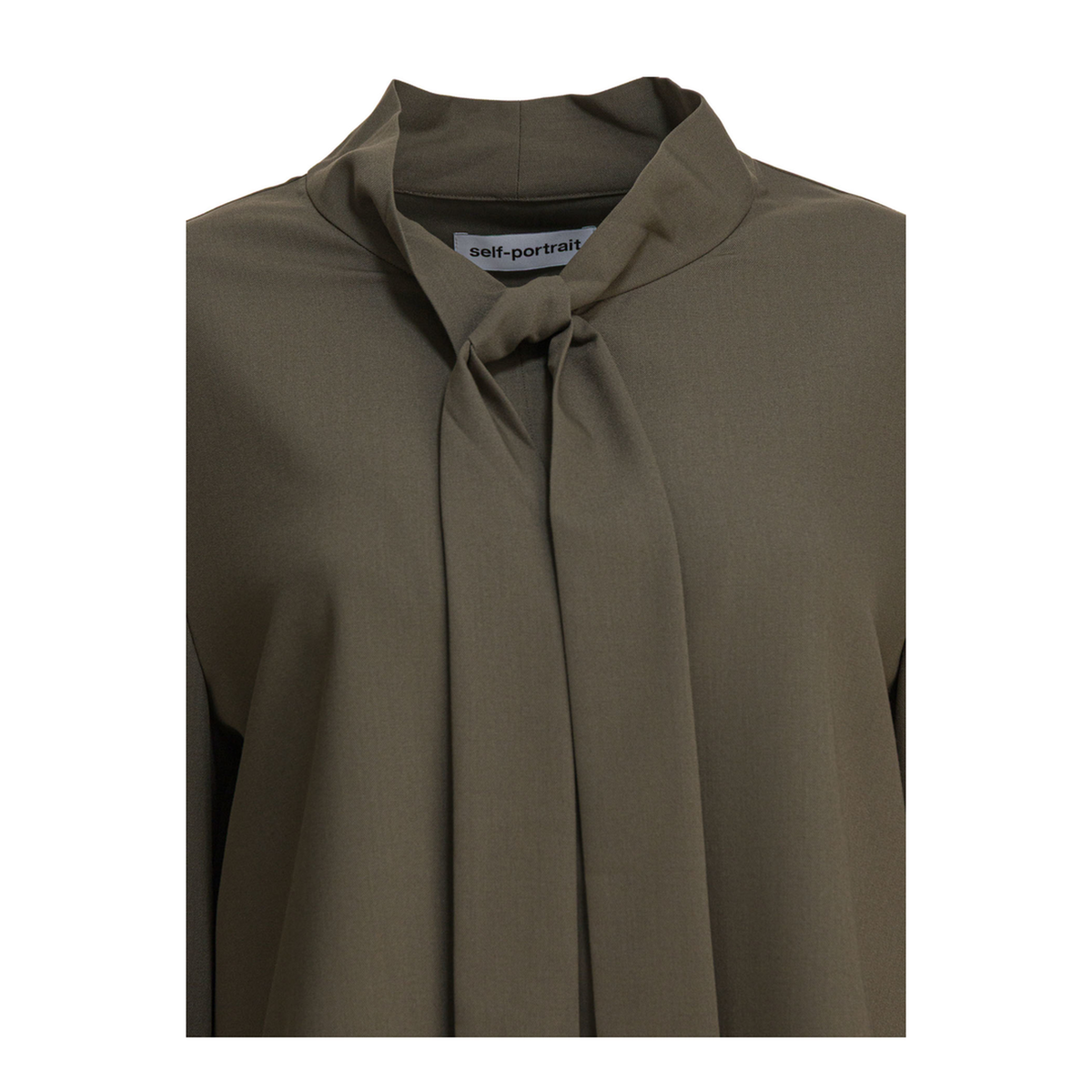 Twill Blouse With Bow Collar - Image 3