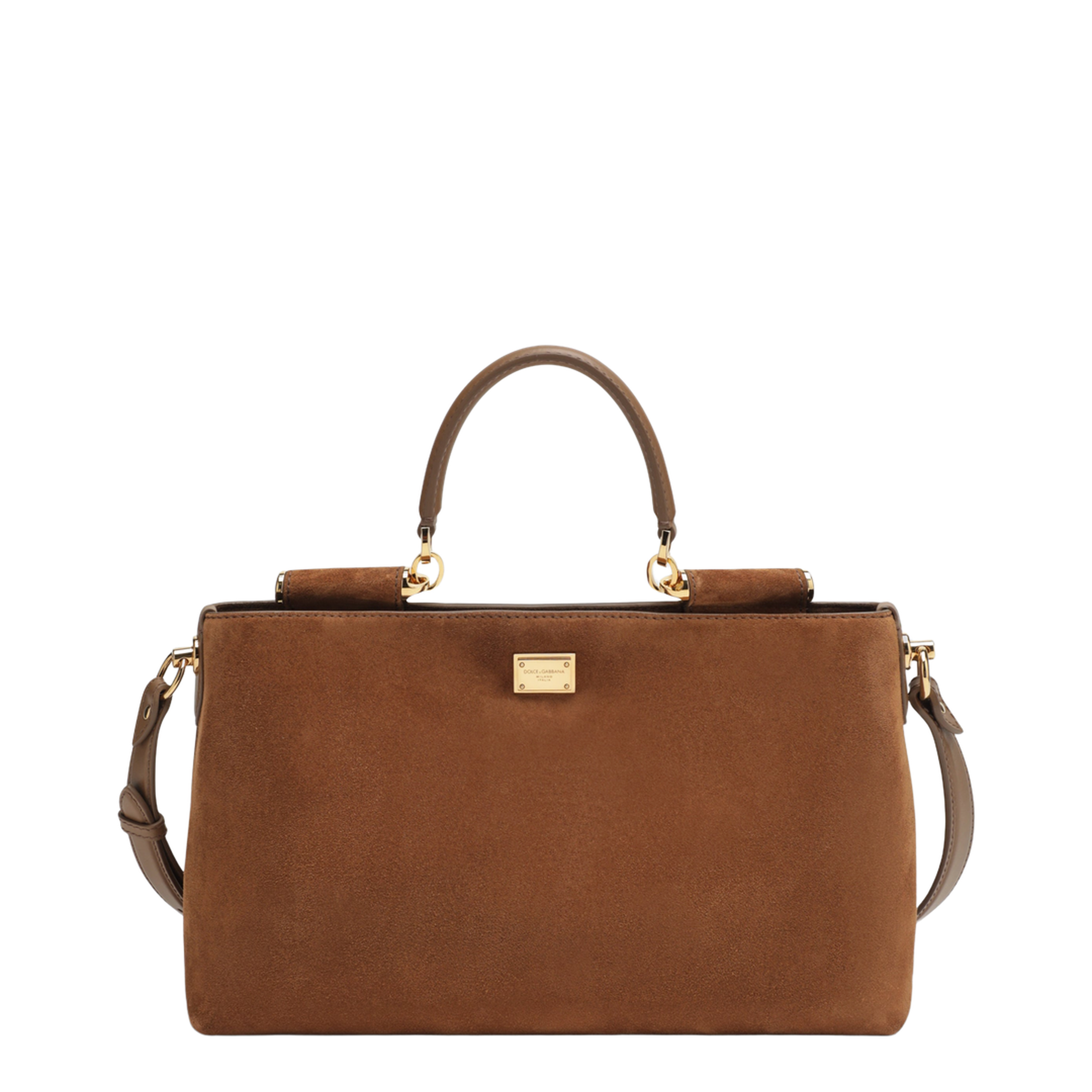 Medium Suede Bag in Camel - Image 1