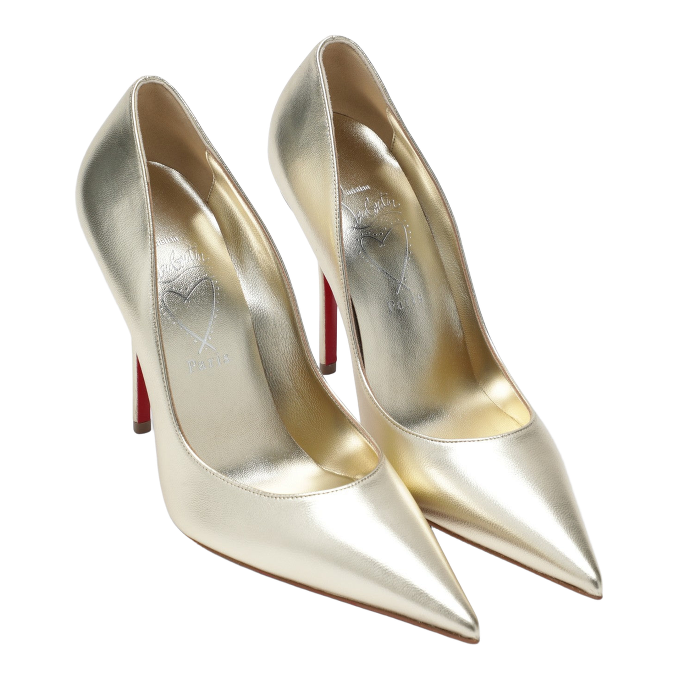 Pumps in Silver Laminated Nappa Leather - Image 2