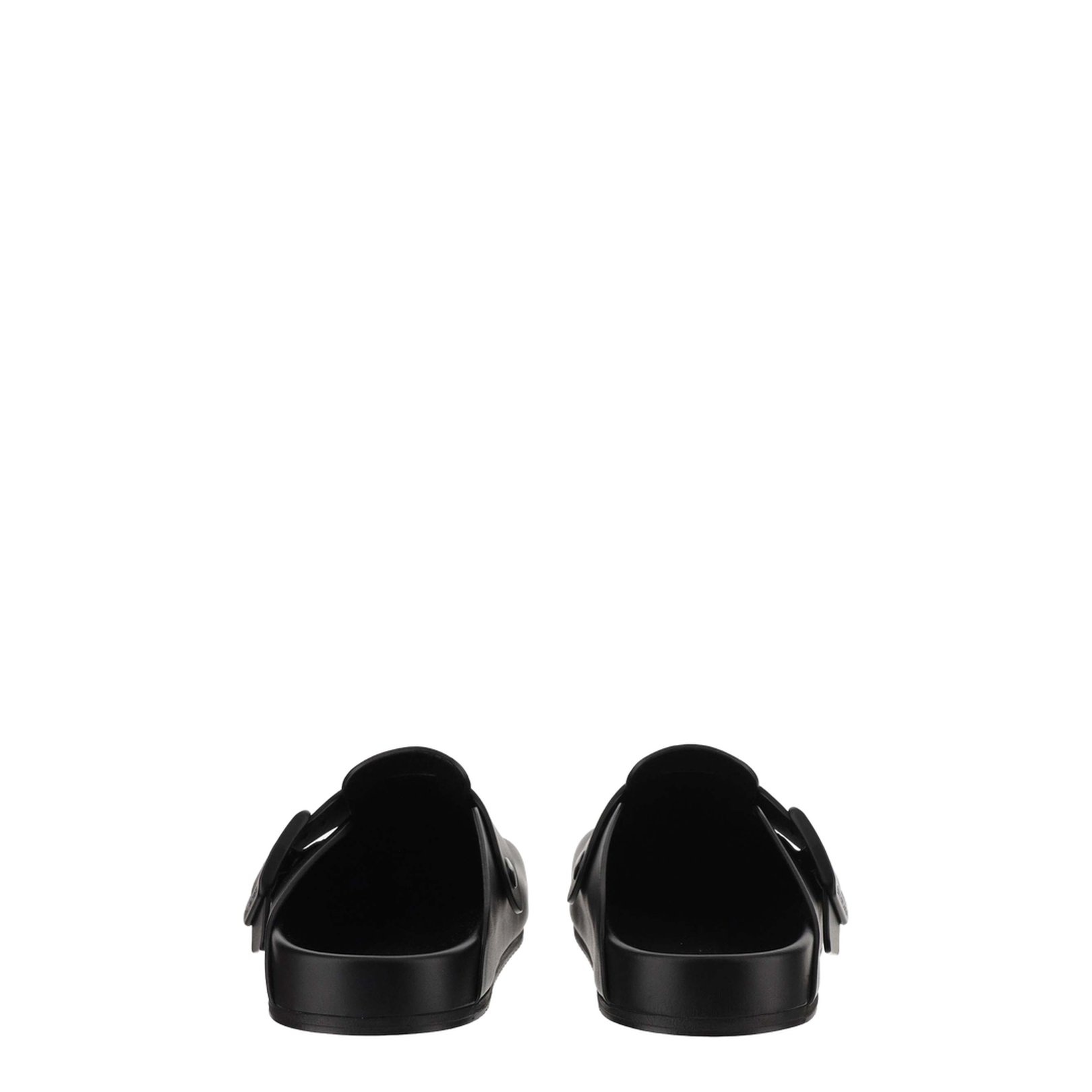 Balenciaga Black Sunday Clogs with Logo Strap - Image 4