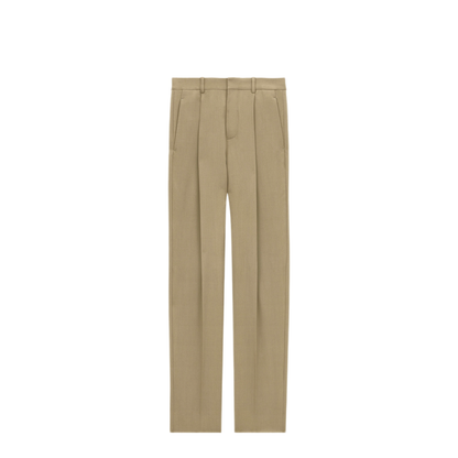 Wool Gabardine High-Waisted Carrot Trousers - Image 1