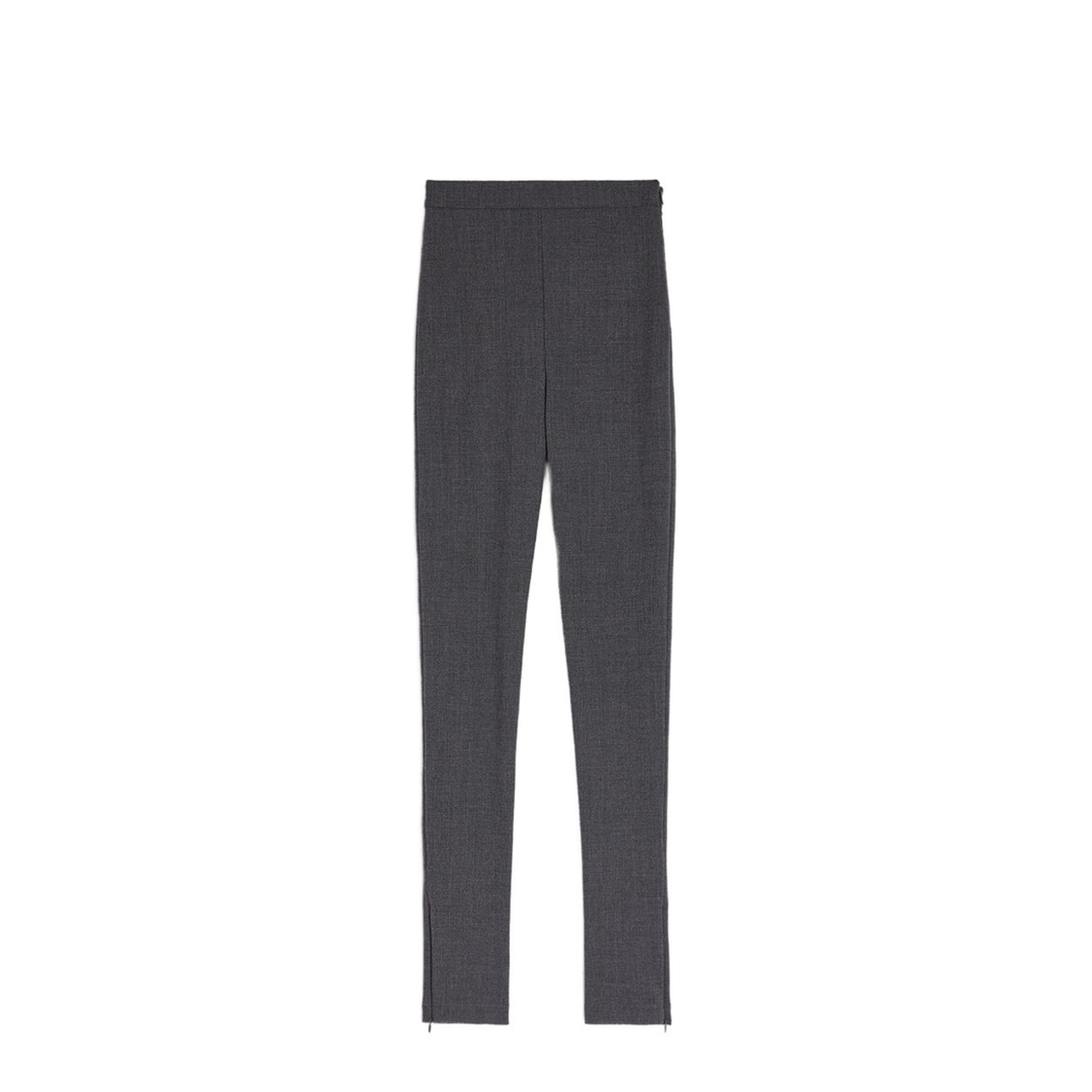 Black Stretch Virgin Wool Blend Pant - Image 1
