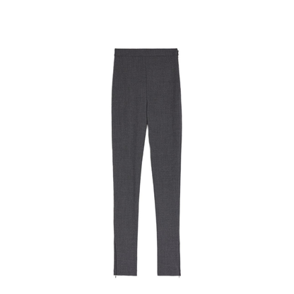 Black Stretch Virgin Wool Blend Pant - Image 1
