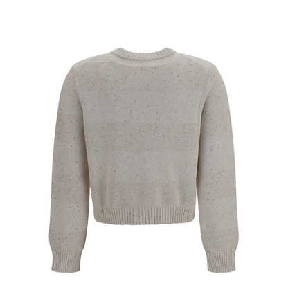 Long-sleeve Crewneck Cotton Sweater - Image 2