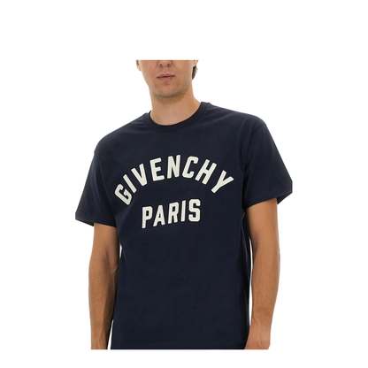 Navy Short-Sleeved T-Shirt with Logo - Image 4