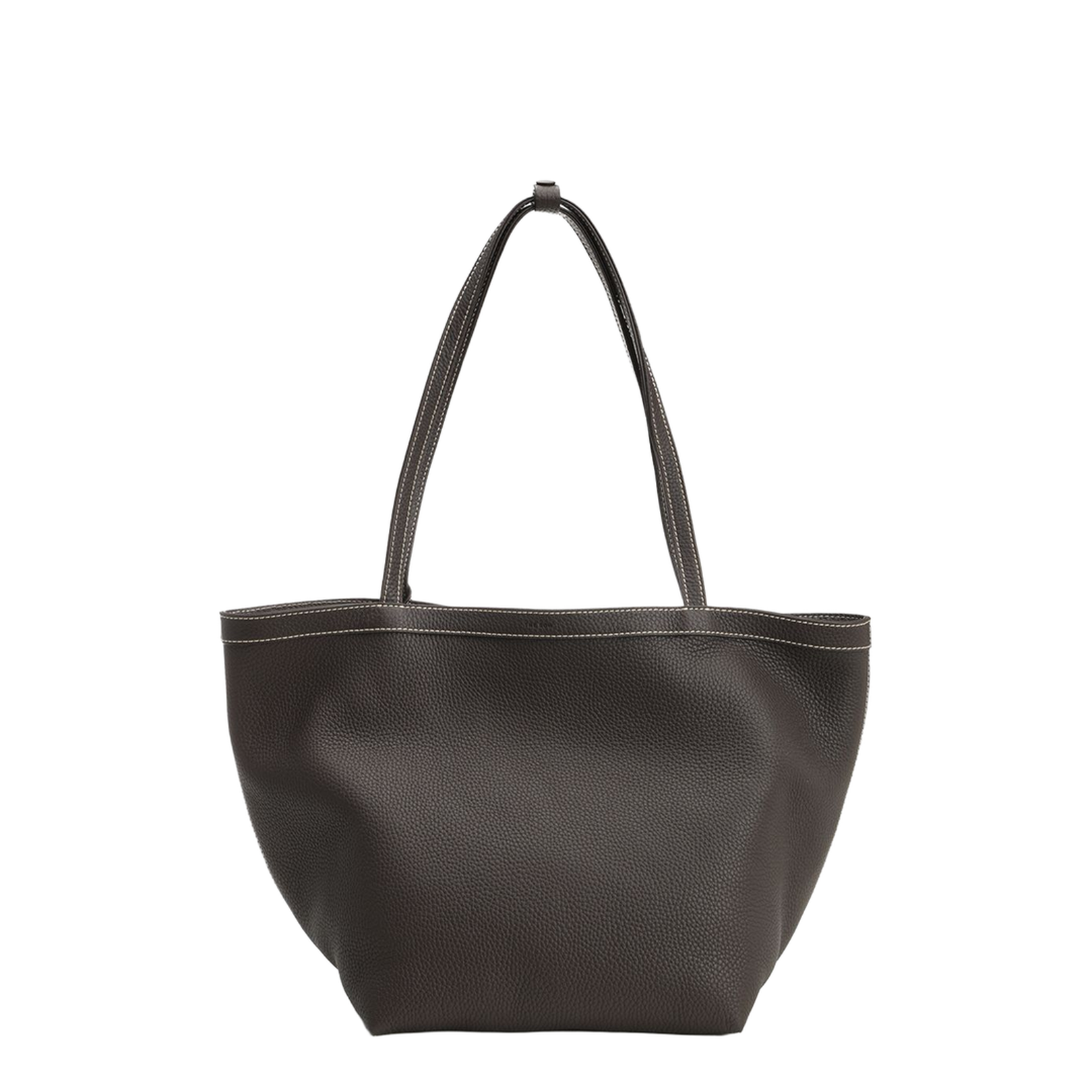 Park Tote Three Stitch Tote Bag Leather Brown - Image 1
